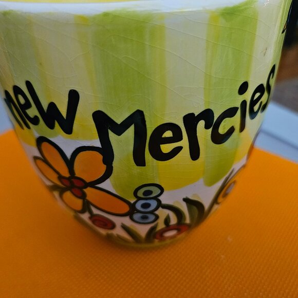 laura kirkland mug morning by morning new mercies I see hand painted - Picture 4 of 9